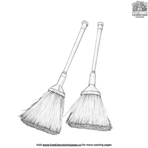 Garbage broom coloring pages