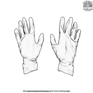 Garbage rubber gloves coloring pages