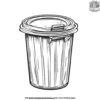 Garbage Trash Can Coloring Pages