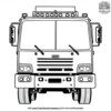 Garbage Truck Front View Coloring Pages