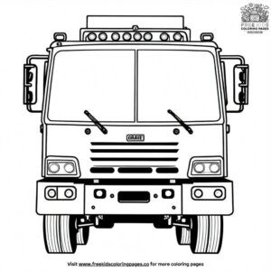 Garbage Truck Front View Coloring Pages