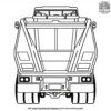 Garbage Truck Rear View Coloring Pages