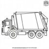 Garbage Truck Side View Coloring Pages