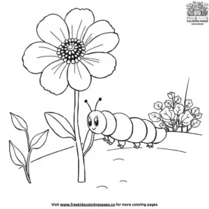 Garden Caterpillar Coloring Pages