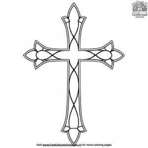 Gem and Cross Coloring Pages