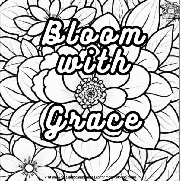 Gentle blooms coloring pages