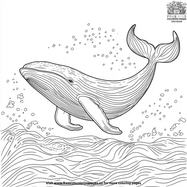 Gentle whale coloring pages