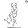 German Shepherd in a Sweater Coloring Pages