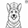 German Shepherd with a Fun Hat Coloring Pages