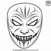 Ghostly Mask Coloring Pages