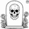 Ghoulish Tombstone Coloring Pages