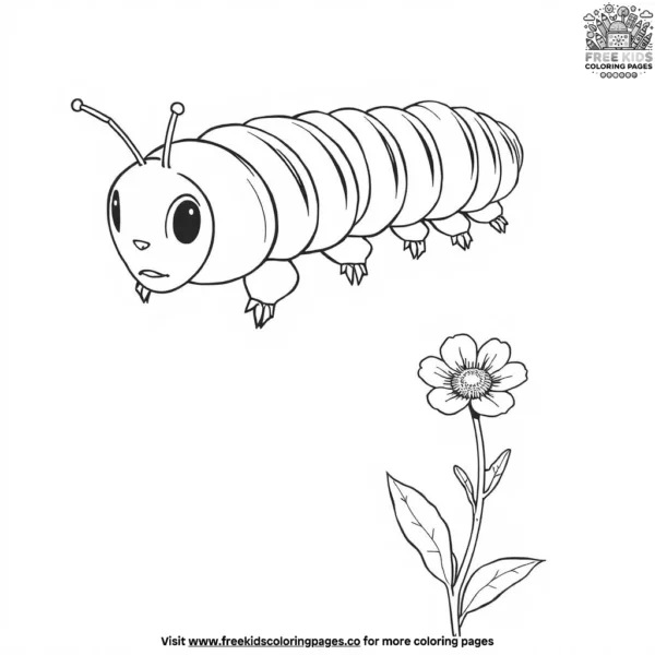 Giant caterpillar coloring pages