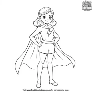 Girl hero coloring pages