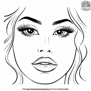 Glossy Lips Coloring Pages