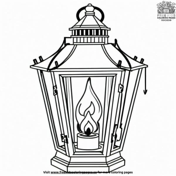 Glowing lantern coloring pages