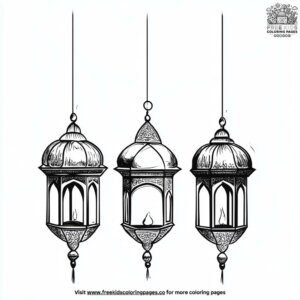 Glowing Lanterns of Ramadan Coloring Pages