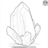 Glowing Rose Quartz Crystal Coloring Pages