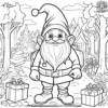 Gnome with a Big Bag of Gifts Coloring Pages