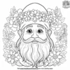 Gnome with a Flower Crown Coloring Pages