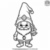 Gnome with a Tiny Birdhouse Coloring Pages