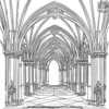 Gothic Archway Coloring Pages