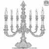 Gothic Candelabra Coloring Pages