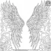 Gothic Wings and Feathers Coloring Pages