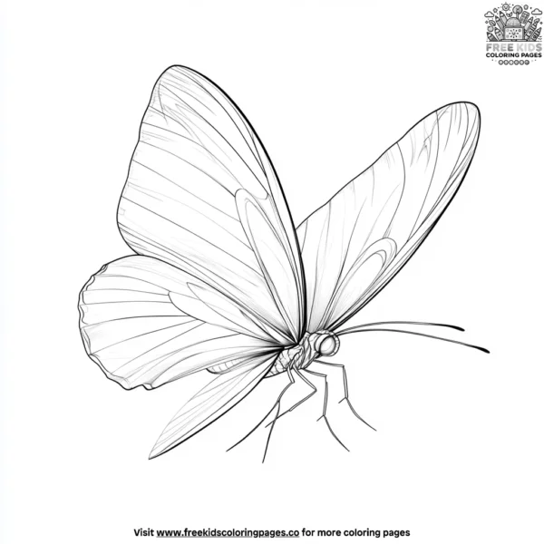 Graceful butterfly coloring pages