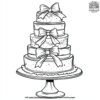 Graduation Cake Coloring Pages