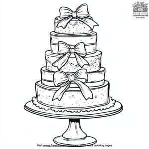 Graduation Cake Coloring Pages