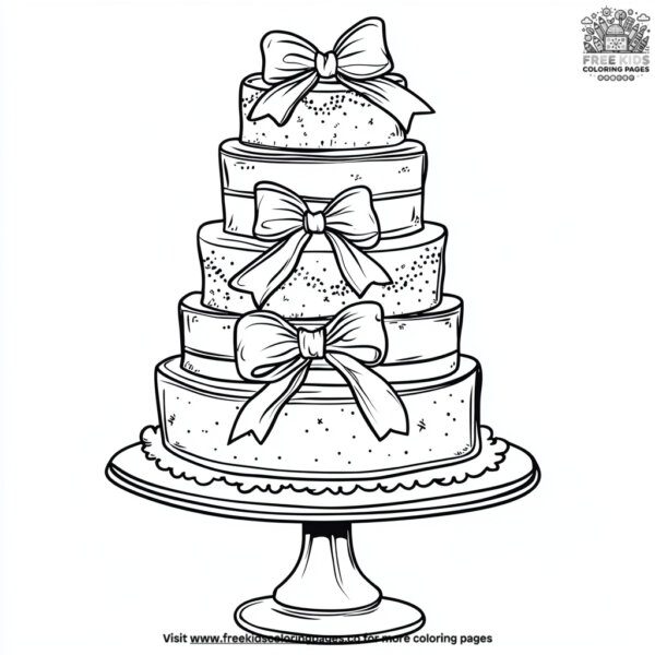 Graduation cake coloring pages