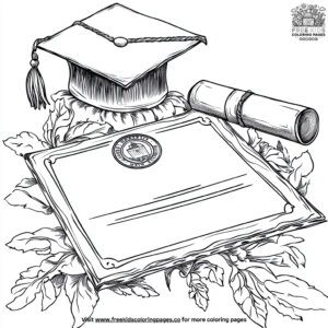 Graduation Certificate Coloring Pages