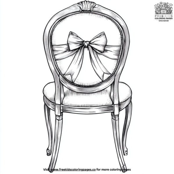 Graduation chair with ribbon coloring pages