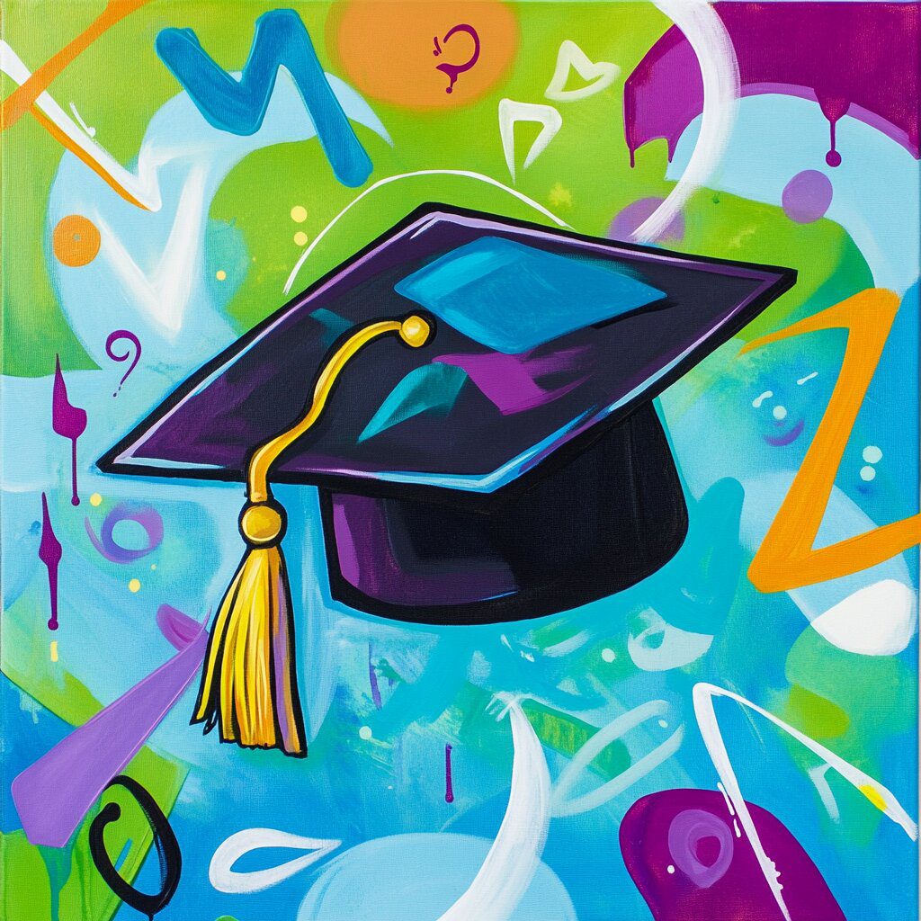 Graduation coloring pages