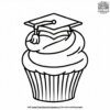 Graduation Cupcake Coloring Pages