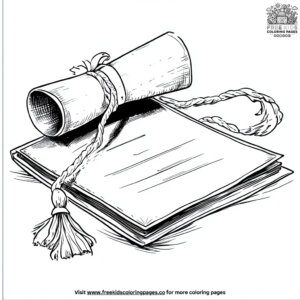 Graduation Diploma Coloring Pages