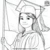 Graduation Flag Coloring Pages