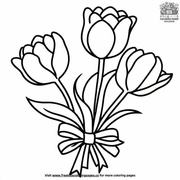 Graduation flower bouquet coloring pages