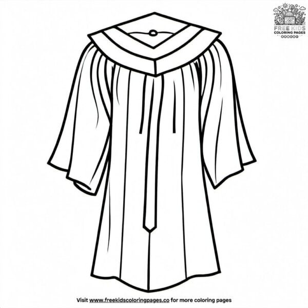 Graduation gown coloring pages