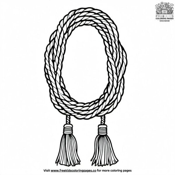 Graduation honor cord coloring pages