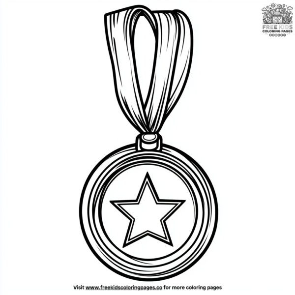 Graduation medal coloring pages