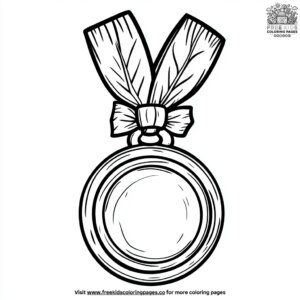 Graduation Medal Ribbon Coloring Pages