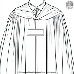 Graduation name tag coloring pages