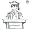 Graduation Podium Coloring Pages