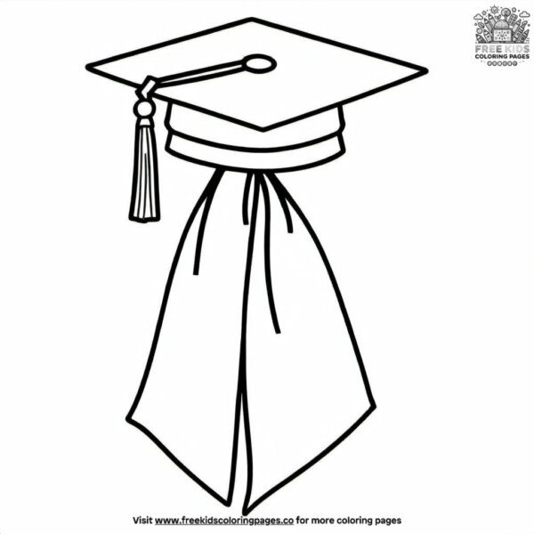 Graduation sash coloring pages