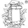 Graduation Scroll Coloring Pages