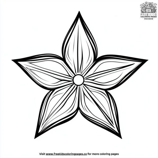 Graduation star pin coloring pages