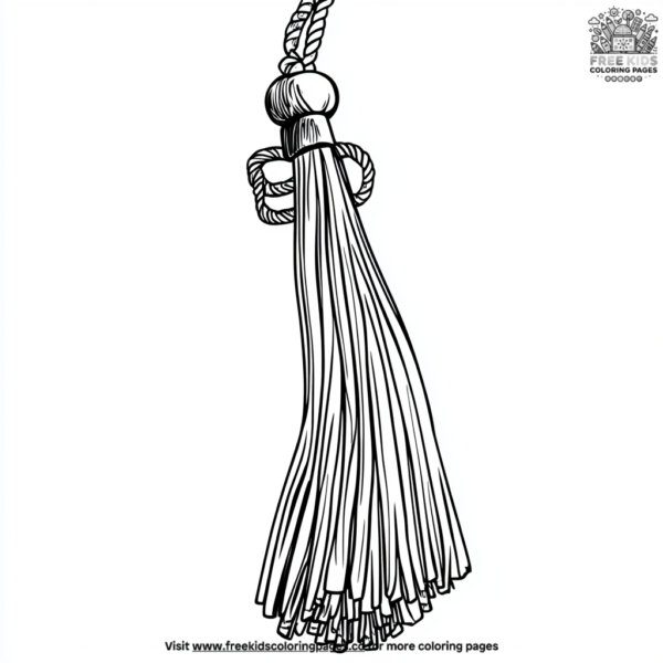 Graduation tassel coloring pages