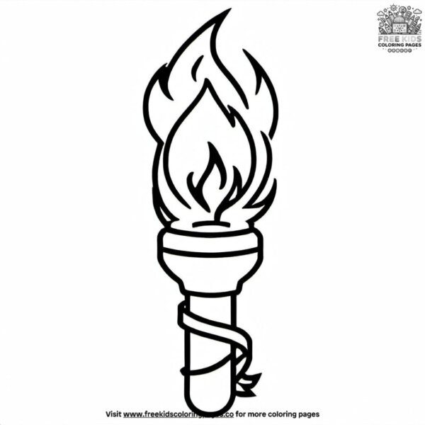 Graduation torch coloring pages