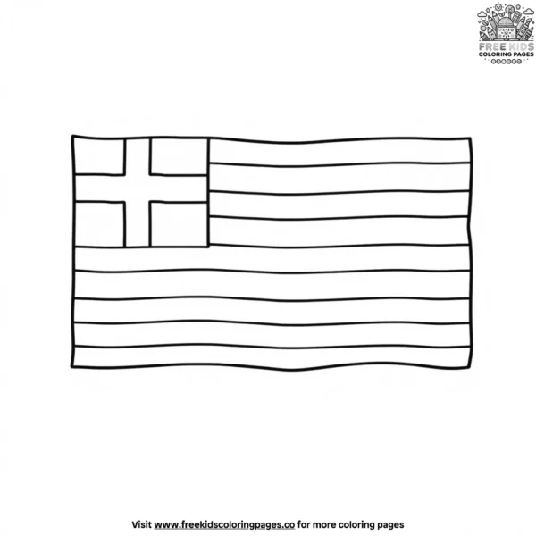 Greek flag coloring pages